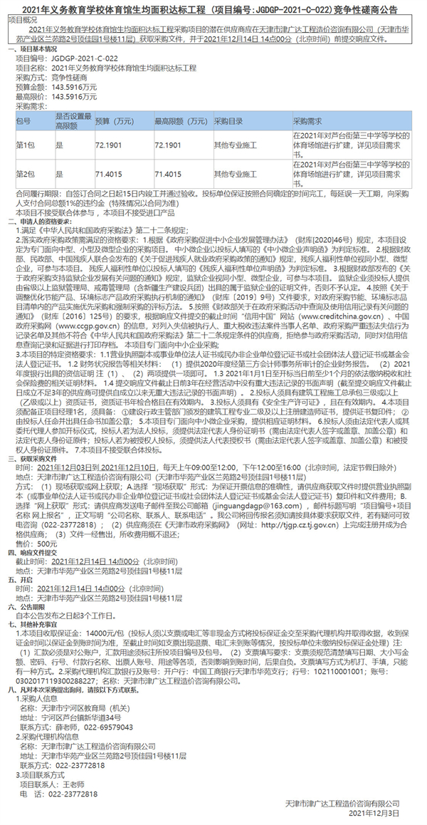 2021年義務教育學校體育館生均面積達標工程 (圖1)